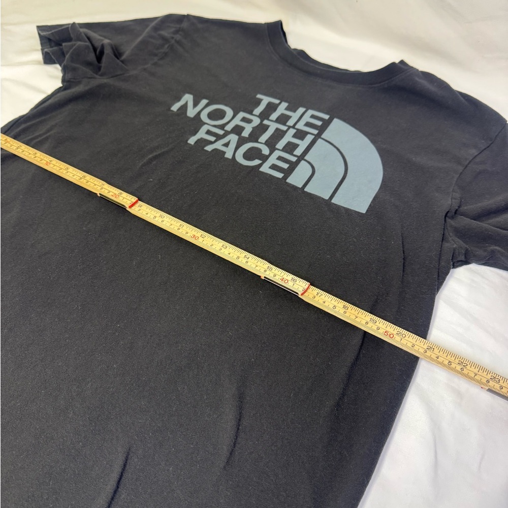 The North Face Black Short Sleeve Tee with Light Blue Logo - Picture 6 of 7